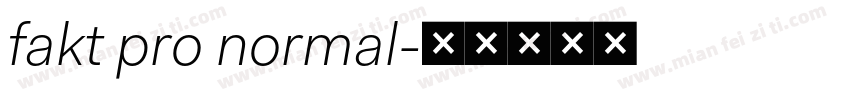 fakt pro normal字体转换
